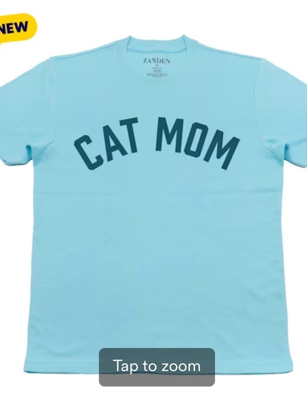 Cat Mom Tee in Light Blue